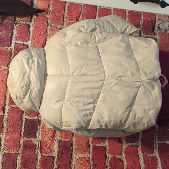 Size Medium Zara Faux Leather Puffer Jacket - Picture 3 of 5